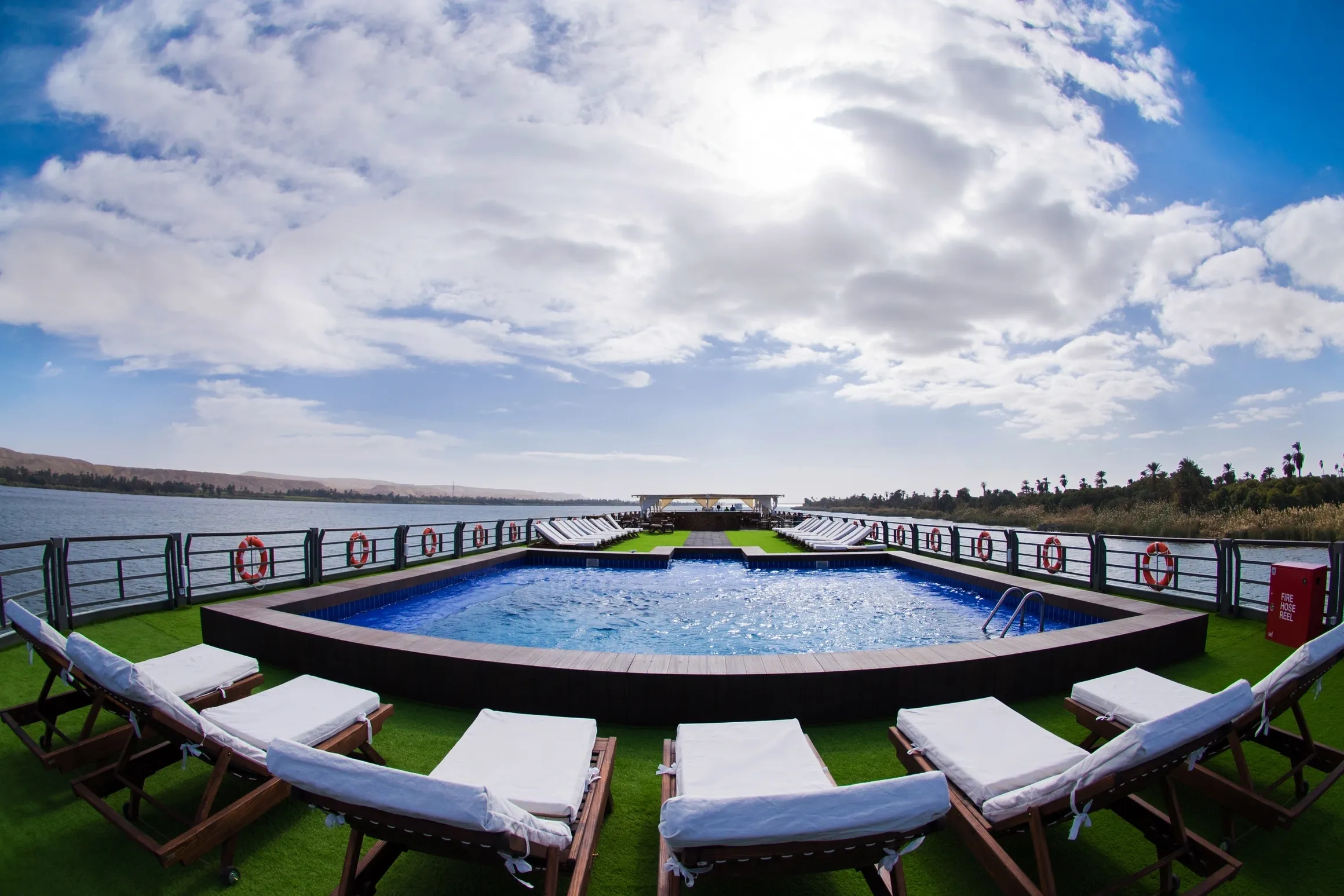 Sun deck of the Concerto II Nile Cruise Nile cruise
